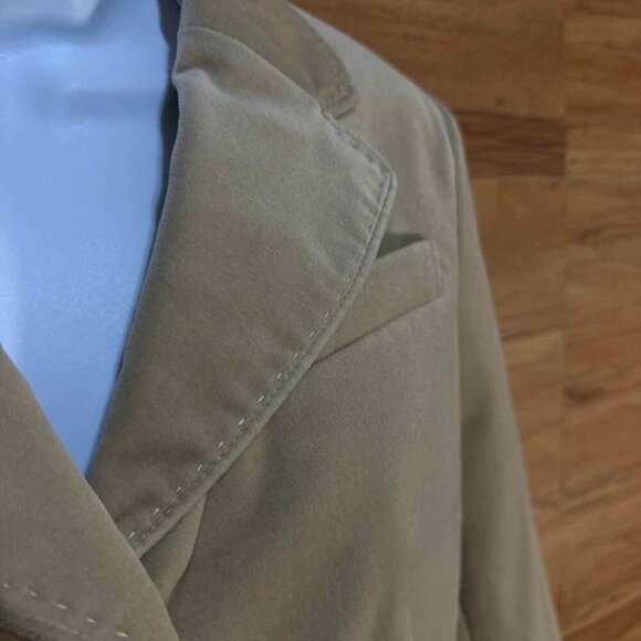 Ann Taylor Beige Size 4 Velvet Finish Blazer Jacket. Fully lined. Excellent cond - Picture 3 of 6